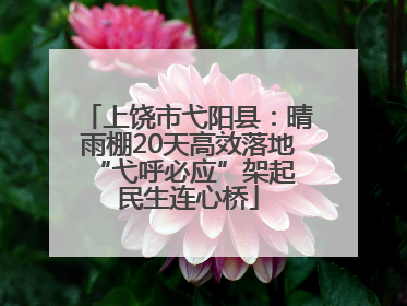 上饶市弋阳县：晴雨棚20天高效落地 “弋呼必应”架起民生连心桥